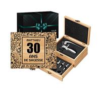 Maverton Tire Bouchon, Coffret en Bambou personnalisé, Accessoires pour vin | Set Sommelier personnalisé, Cadeau pour Chaque Homme, Sagesse