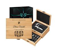 Maverton Tire Bouchon, Coffret en Bambou personnalisé, Accessoires pour vin | Set Sommelier personnalisé, Cadeau pour Chaque Homme, Raisin