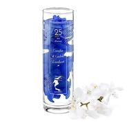 Maverton Vase en Verre gravé pour couple - Vase fleur en verre transparent pour parents - Vase cylindre pampa personnalisé - décoration maison et table de mariage - noces - amour