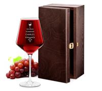 Maverton Verre à Vin en Cristal pour l’homme - 490 ml - Verre Personnalisé à Vin Rouge et Blanc - Cadeau d’anniversaire pour amateur de vin - Sommelier