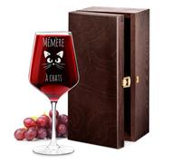 Maverton Verre à Vin XL pour elle, 530ml | Verre Personnalisé à Vin Rouge et Blanc, Cadeau d’anniversaire pour chaque Femme, Chat