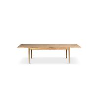 Mavis Table à manger Höllviken Chêne blanchi mat laqué. 2 rallonges. chêne Ø50 cm
