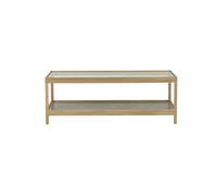 Mavis Table basse Ima 125x50 cm Chêne blanchi pigmenté mat laqué - plateau en calcaire