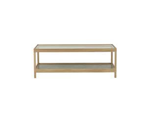 Mavis Table basse Ima 125x50 cm Chêne blanchi pigmenté mat laqué - plateau en calcaire