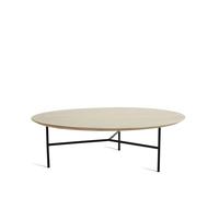 Mavis Table basse Tribeca Chêne ciré rustique. pieds noirs. Ø110 cm