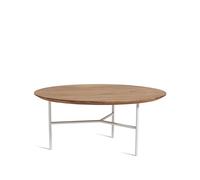 Mavis Table basse Tribeca Chêne huilé rustique. pieds blancs. Ø80 cm