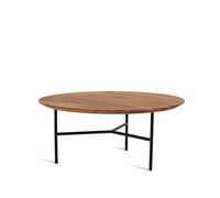 Mavis Table basse Tribeca Chêne huilé rustique. pieds noirs. Ø80 cm