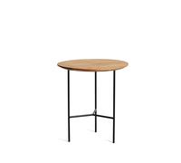 Mavis Table d’appoint Tribeca Chêne huilé rustique. pieds noirs. Ø47 cm