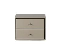 Mavis Table de chevet Volt suspendue Beige-acier inoxydable