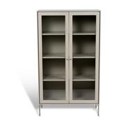 Mavis Vitrine Volt 130 cm beige Détails en acier inoxydable