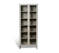 Mavis Vitrine Volt 190 cm beige Détails en noir