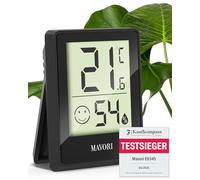 MAVORI Thermomètre intérieur et hygromètre digital, noir, 1 pièce | Hygromètre intérieur, humidimètre, thermo-hygromètre numérique, hydromètre, capteur d'humidité, moniteur température maison