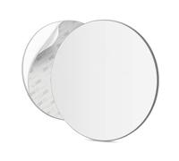 Mavoro Miroir de Rasage Rond de 17,5 cm pour Douche | Miroir de Douche adhésif 3M | Acrylique - Incassable | Moins de buée | sans Cadre | À Coller | Sécurité sans Verre