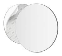 Mavoro Miroir de Rasage Rond de 22,5 cm pour Douche | Miroir de Douche adhésif 3M | Acrylique - Incassable | Moins de buée | sans Cadre | À Coller | Sécurité sans Verre