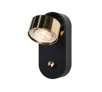 Mawa Design Wittenberg 4.0 wi4-ab-1ov-2-d2w 38° Strahler/Spotleuchte, noir mat / laiton