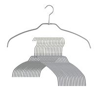 MAWA par Reston Lloyd Silhouette Ultra léger Mince antidérapant économie d'espace Cintre de 12,8 m pour Chemise, Silver, Set of 20