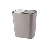 MAWERDCXG Poubelle de Cuisine Classification Pratique des poubelles, humides et sèches, Conception de Presse créative, ménagères, Cuisine Bureau Universelle(Gray)