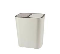 MAWERDCXG Poubelle de Cuisine Classification Pratique des poubelles, humides et sèches, Conception de Presse créative, ménagères, Cuisine Bureau Universelle(Beige)