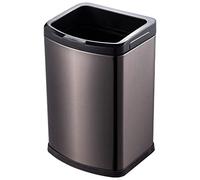 MAWERDCXG Poubelle de Cuisine Trash De Séparation Sèche Et Humide Carrée Ménage Peut Accueil Salon Chambre Cuisine Salle Bain en Acier Inoxydable Poubelle(D,12L)