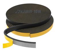 mawmuaw 10 m Joint Mousse Adhésif 25x3 mm Compribande Fenetre EPDM Noir | Bande Mousse Autocollante Anti Froid Joint Calfeutrage Porte Entree Anti Bruit, Window, Baie Vitrée Coulissante