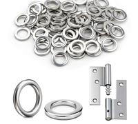 mawmuaw 120 Pièces Rondelles pour Gonds de Porte Ø10x16x1.5 mm Rondelles Plates Acier Inoxydable 304 Rondelle Metal pour Porte de Chambre et Charnières Portes Intérieures et Extérieures Placard