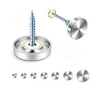 Mawmuaw 24 pcs vis pour miroirs 12mm vis en cuivre fin vis décoratives