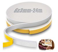 mawmuaw 6x3 mm Joint Mousse Adhésif 24 m EPDM Compribande Fenetre | Bande Mousse Autocollante Blanc Joint Calfeutrage Porte Entree Anti Bruit Anti Froid, Window, Vaie Vitrée Coulissante