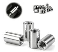 mawmuaw 8 Pièces Manchon Filetée Rond M8x12x40 mm Manchons Filetés Ronds Acier Inoxydable 304 Écrous de Connexion Ronds Écrous de Raccordement M8 Filet Couplage pour Tiges Filetées Vis et Boulons