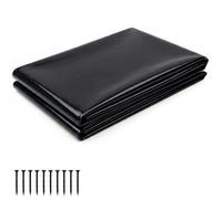 mawmuaw Bache Bassin 2x2 m, HDPE Bâche Bassin Poisson Preforme Extérieur Film 0.2mm Revêtement Flexible Membrane Noir pour Jardins Poissons Jardin Aquatique Cascade Fontaine