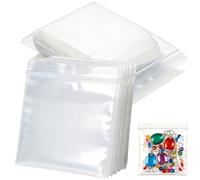mawmuaw Pochon Plastique 10X10 cm Petit Sachet Transparent(100 Pièces) | Sachet Zipper Plastique, Réutilisable, Sachet Plastiques Refermable, Petite Pochette, pour Bijoux, Bonbons, Vis