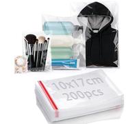 mawmuaw Sachet Plastique Transparent Autocollant 10x17 cm, 200 Pièces Sachet Emballage Bonbon Biscuit Cellophane Sac Plastique Auto-adhésifs Réutilisables pour Chocolat Pain Bijoux Cadeau Noel