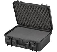 MAX 430S valise étanche à l'eau et à la poussière en noir, y compris des inserts en mousse avec découpe en cube pour une adaptation individuelle