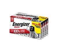 Pack 24 piles alcaline Energizer Max AAA LR03 + 8 offertes