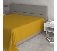 Max Color Drap Housse 100% Coton, Couleur Unie, Moutarde, lit Double Maxi 270 x 300 cm