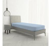 Max Color Drap-Housse en Coton pour lit Simple Bleu Clair