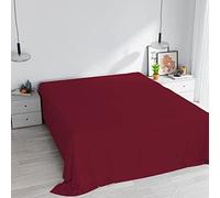 “Max Color” Drap supérieur en coleur unie, Bordeaux, Maxi Double