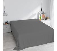 “Max Color” Drap supérieur en coleur unie, Gris Fumée, Maxi Double