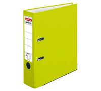 herlitz Classeur A4 maX.file protect, format A4, largeur de dos de 8 cm, vert clair, vert citron, étiquette de dos, protection des bords, 1 pièce