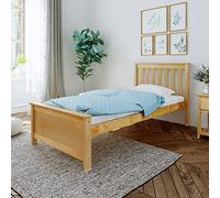 Max & Lily Lit 90 x 200 cm avec sommier à Lattes, lit Enfant avec Espace de Rangement sous Le lit, Cadre de lit avec tête de lit, lit en Bois de pin de Nouvelle-Zélande, Naturel