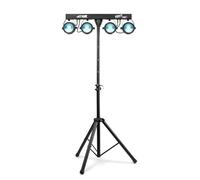 Max PARTYBAR11 4x PAR COB 20W, Mode DMX ou Auto, Télécommande et Programmes Automatiques, Pied Inclus, Shows Préprogrammés, Effets Professionnels pour vos Soirées