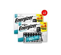 Pack 10 piles alcaline LR06 Energizer Max Plus AA + 4 offertes