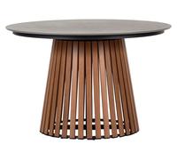 Max table de jardin Ø115cm teck, gris.