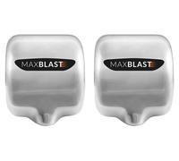MAXBLAST - Ensemble de deux sèche-mains automatiques en acier inoxydable, équipés d'un filtre HEPA