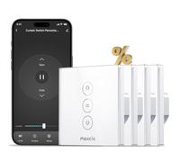 Maxcio Interrupteur Volet Roulant Connecté WiFi avec Contrôle de Pourcentage, Interrupteur de Rideau Intelligent Compatible avec Alexa et Google Home, Minuterie, Fil Neutre Requis, 4 Packs