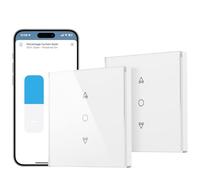 Maxcio Interrupteur Volet Roulant Connecté WiFi, Compatible avec HomeKit, Alexa et Google Home, Calibrage en un Clic, Contrôle de Pourcentage, Contrôle à Distance et Commande Vocale (2 Packs)