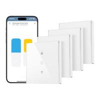 Maxcio Interrupteur Volet Roulant Connecté WiFi, Compatible avec HomeKit, Alexa et Google Home, Calibrage en un Clic, Contrôle de Pourcentage, Contrôle à Distance et Commande Vocale (4 Packs)