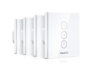 Maxcio Interrupteur Volet Roulant WiFi,Interrupteur Mural de Rideau Connecté Compatible avec Alexa Echo et Google Home,WiFi Curta
