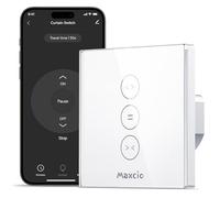 Maxcio Interrupteur Volet Roulant WiFi, Volet Roulant Stores Commutateur WiFi Compatible avec Alexa et Google Home, Interrupteur WiFi Tactile, Timer et Partager【Besoin d'une Ligne Neutre】