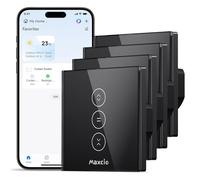 Maxcio Interrupteur Wi-Fi pour volet roulant - Compatible avec Alexa et Google Home, interrupteur Smart Home pour auvent, store, rideau, fonction lever et coucher du soleil