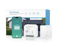 Maxcio Ouvre-Porte de Garage Connecté Wi-Fi, Compatible avec Alexa/Google Home, Contrôle par Application, Commande Vocale, Compatible avec Alimentation CC et CA, avec Télécommande